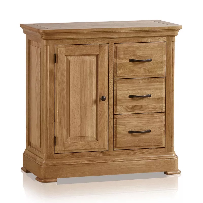 Tủ trữ đồ 1 cánh 3 ngăn kéo IBIE Canterbury gỗ sồi màu tự nhiên