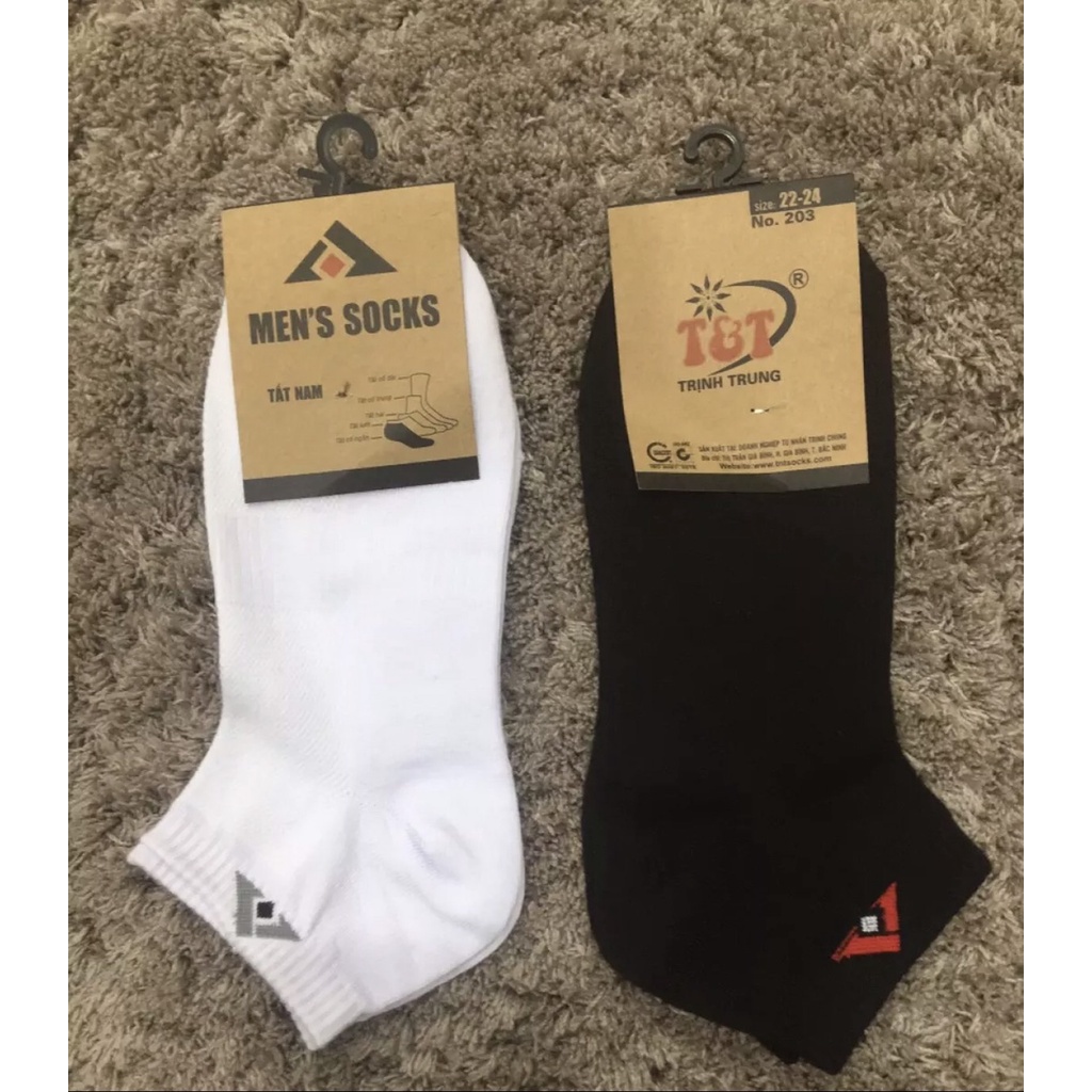 Vớ nam T&amp;T Tất nam nữ Cotton dày dặn cực xịn cố ngắn thoáng mát êm chân- AQ STORE