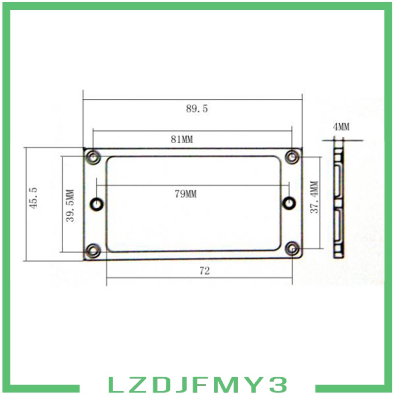 Bộ 2 Khung Gắn Pickup Bằng Hợp Kim Kẽm Màu Bạc 4x4mm Cho Đàn Guitar Điện