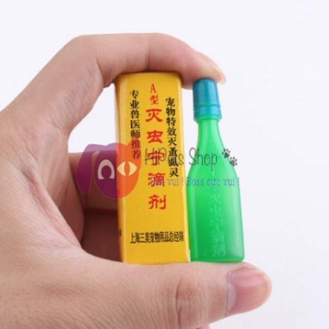 Nhỏ rận cho chó mèo