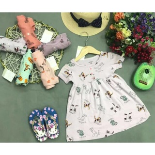 Váy bé gái xuất dư 100%cotton mềm mịn
