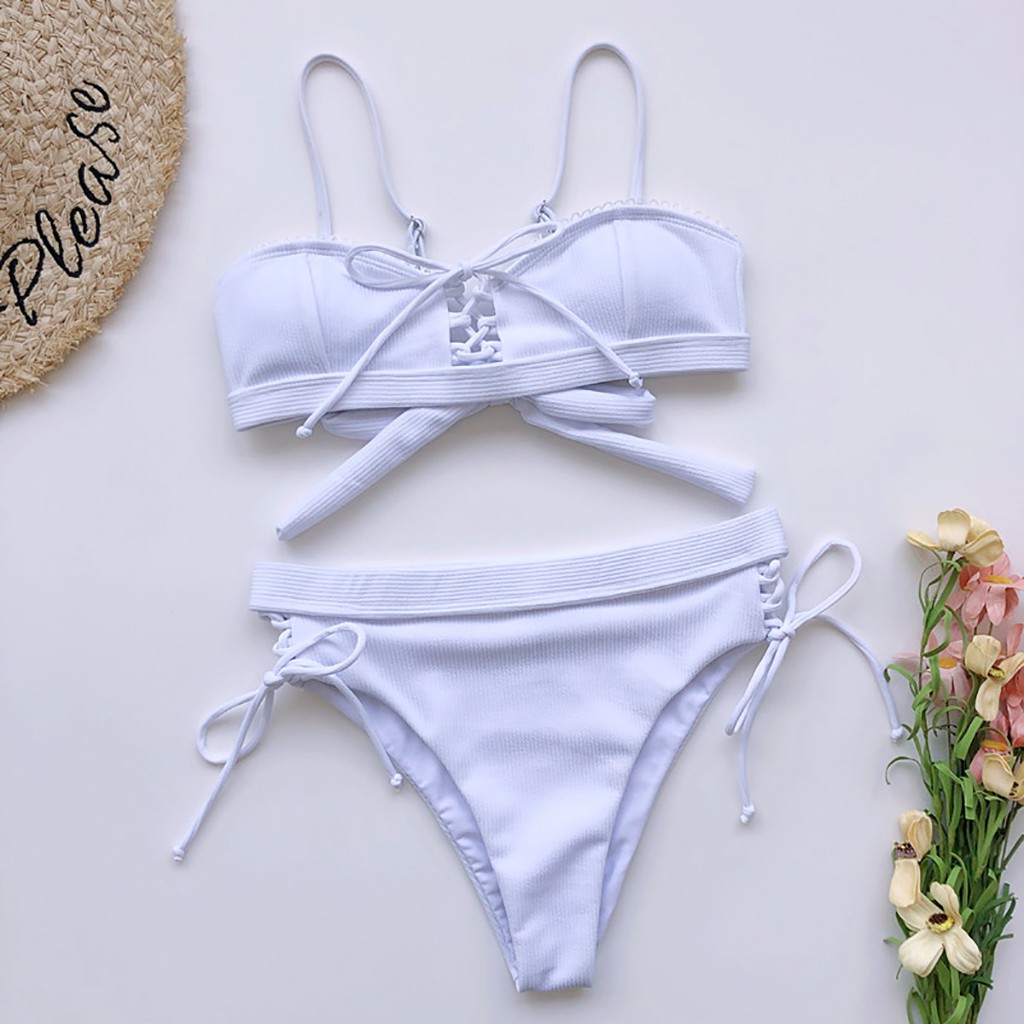 [Mã FACBGO245 giảm 10K đơn bất kì] Bikini Màu Trơn Thiết Kế Quyến Rũ Bí Ẩn Cho Nữ | BigBuy360 - bigbuy360.vn