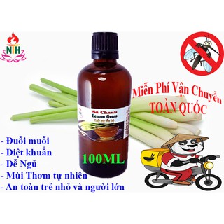 TINH DẦU SẢ CHANH 100ML XÔNG PHÒNG, GIẢI CẢM,KHỬ MÙI,  DIỆT KHUẨN, THƠM PHÒNG