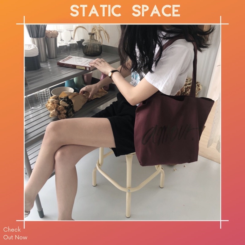 TÚI TOTE BAG DỄ THƯƠNG ULZZANG - STATIC SPACE