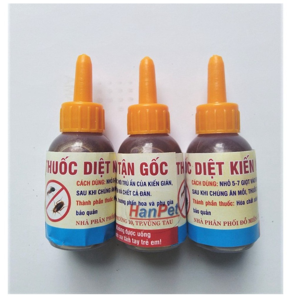 HN (1 lọ 10ml) Thuốc diệt kiến gián sinh học Hanpet Thuốc kiến dạng Dung dịch có tác dụng diệt kiến tận gốc