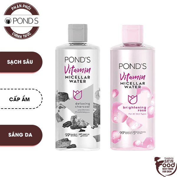 Nước Tẩy Trang Sáng Da Chiết Xuất Hoa Hồng POND'S Vitamin Micellar Water 400ml