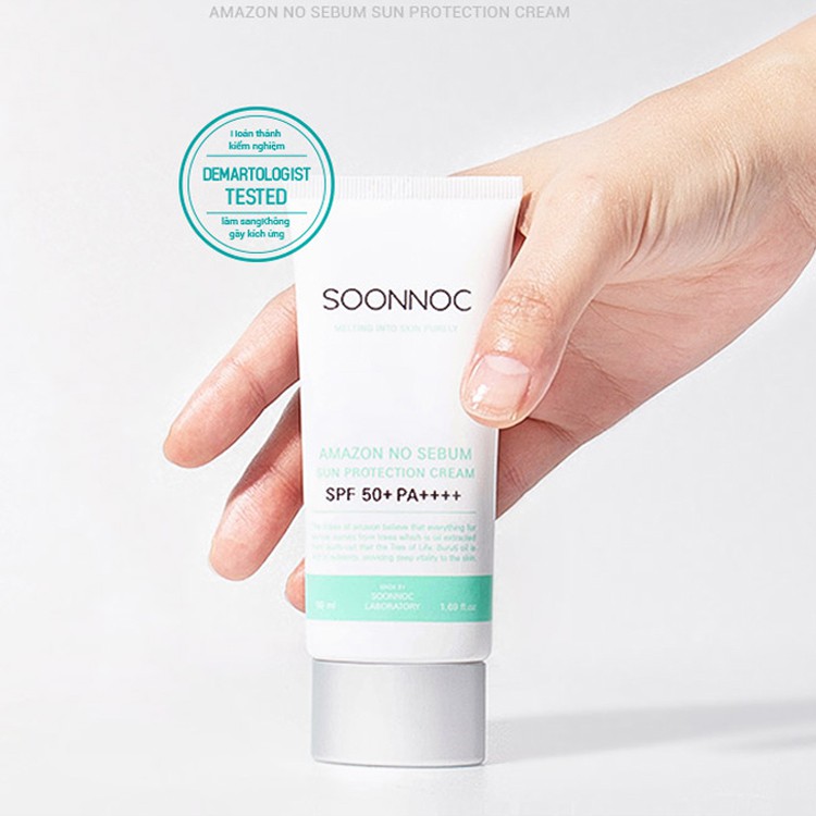 Kem Chống Nắng Không Gây Kích Ứng Soonnoc Amazon No Sebum Sun Protection Cream GomiMall | BigBuy360 - bigbuy360.vn