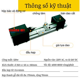 Máy tiện gỗ mini phiên bản 2019 - model 02