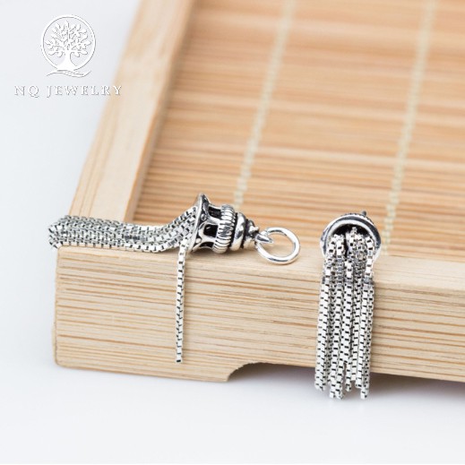 Charm bạc chuông tua rua treo - NQ Jewelry