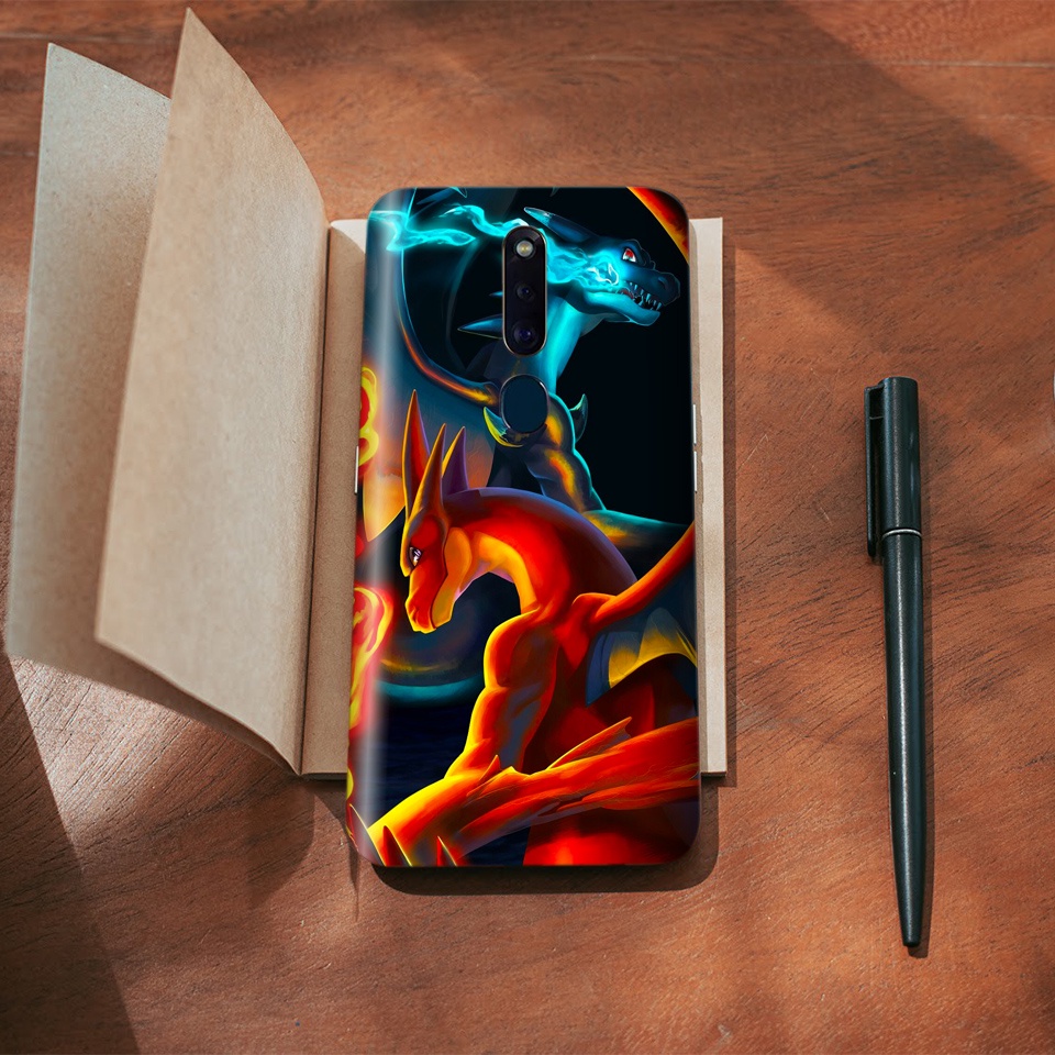 Miếng Dán Skin Điện Thoại In Hình Mega Charizard - Pokemon Cho Các Dòng Máy