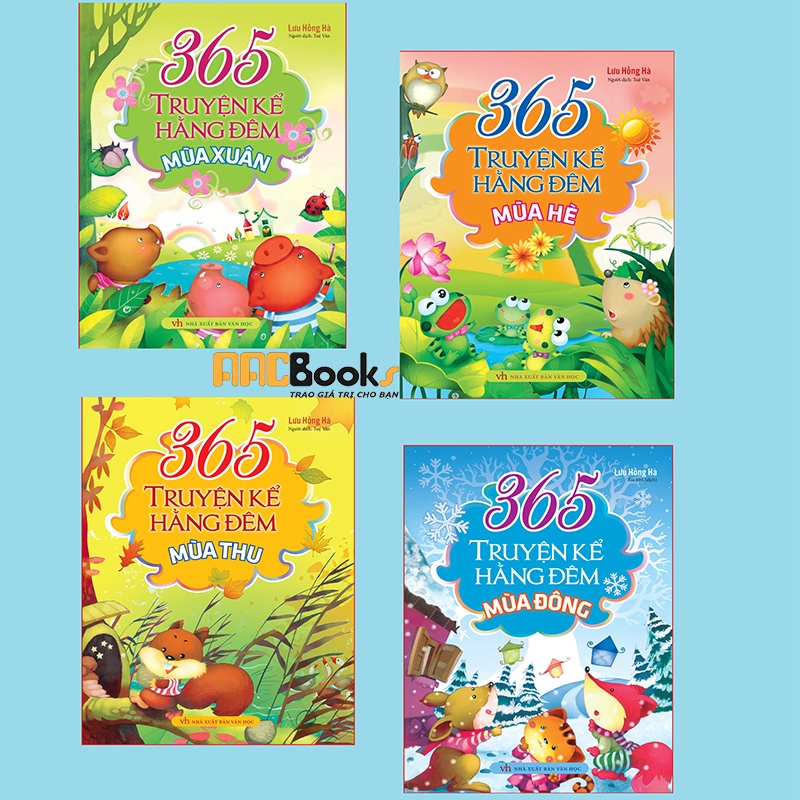 Sách - Bộ 4 cuốn 365 truyện kể hằng đêm Mùa xuân - Mùa hè - Mùa thu - Mùa đông