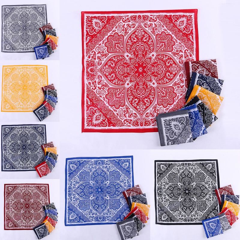 Khăn Trùm Đầu 58x58cm In Họa Tiết Hoa Phong Cách Bohemian