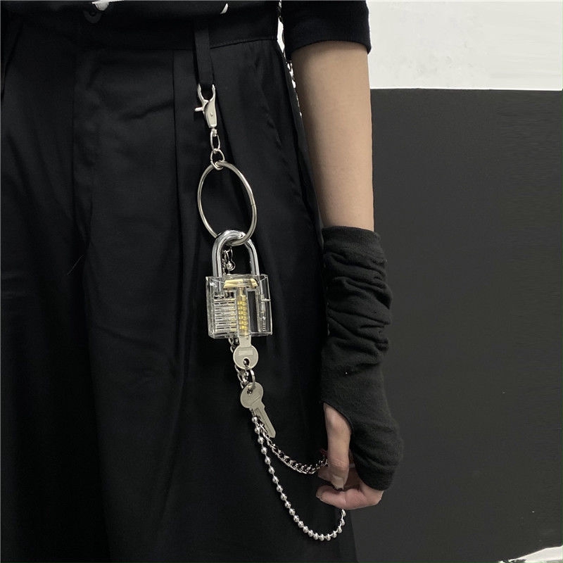 Dây xích đeo thắt lưng nhiều lớp phong cách thời trang đường phố hip hop 16125