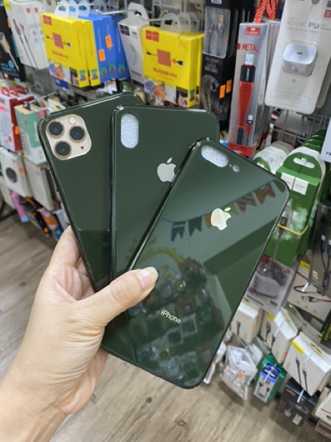 Ốp Iphone 7plus/8plus/6plus/6splus/6/7/8/6s/se2/se 2/x/xs/xr/xs max/11/11pro/11pro max-lưng kính cường lực, viền dẻo.