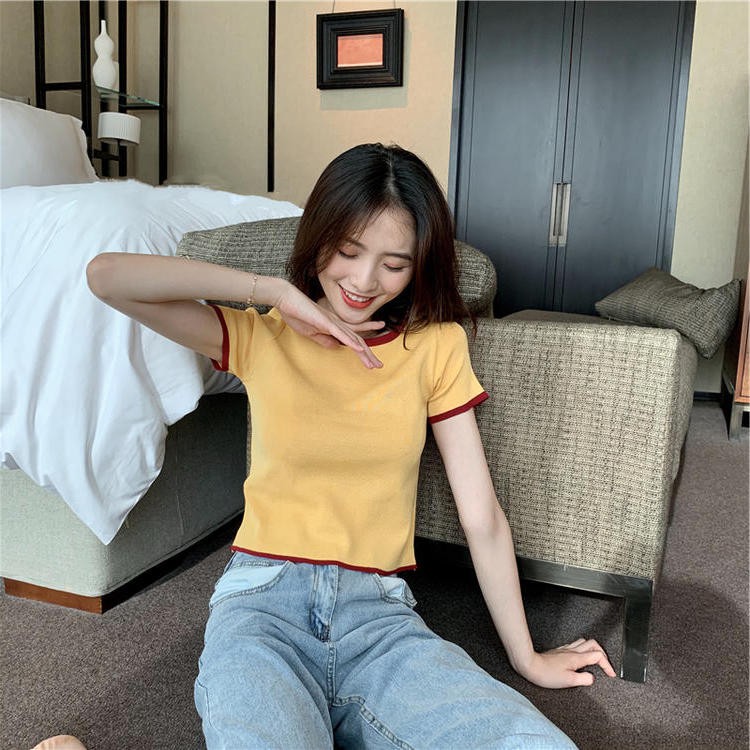 [Hàng có sẵn] Áo croptop len nữ Ulzzang Quảng Châu ALC16