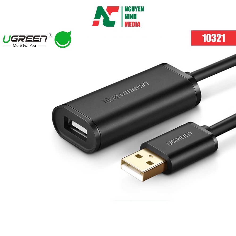 Cáp Nối Dài Ugreen USB 2.0 10321 (10m) - Hàng Chính Hãng