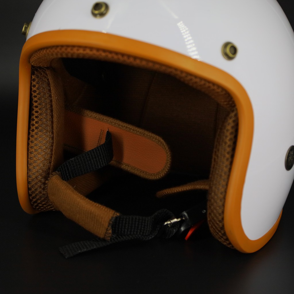 Combo Mũ bảo hiểm 3/4 lót màu - tặng kèm găng tay chống nắng Aquax