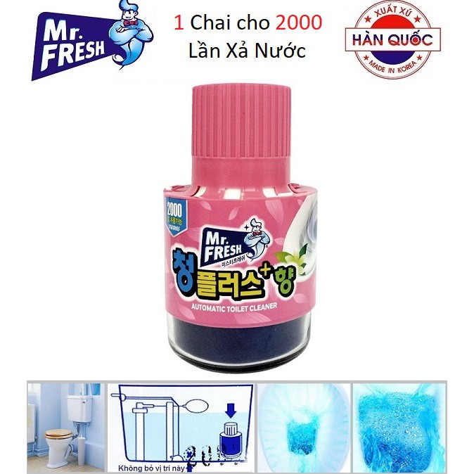 Chai thả bồn cầu, toilet diệt khuẩn làm thơm Mr.Fresh Korea 180g (Hương Hoa Ly)