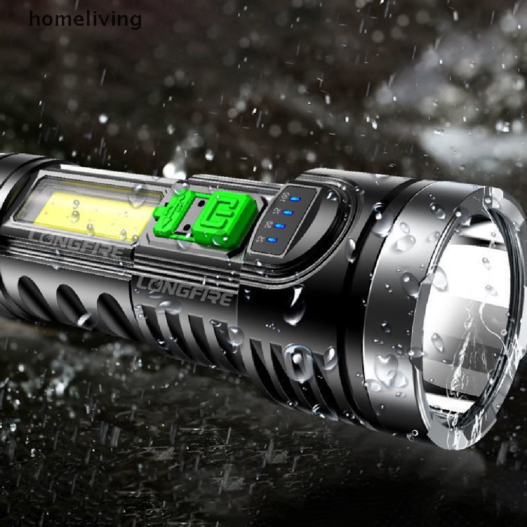 Đèn Pin LED Siêu Sáng Sạc USB Tiện Dụng Mang Theo Du Lịch Leo Núi