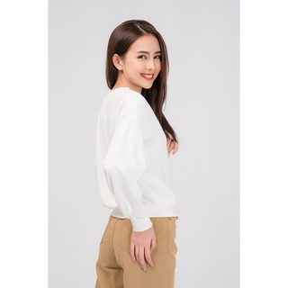 [YODY]ÁO NỈ NỮ THÊU CỔ