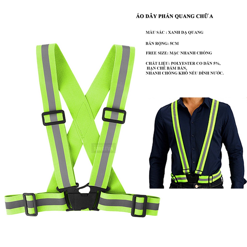 Dây Đai Phản Quang Đi Đêm Đi Phượt Thun Co Dãn Cao Cấp
