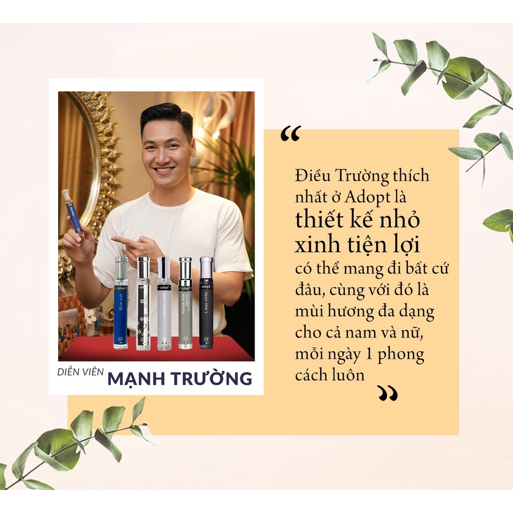 Nước hoa nữ mini chính hãng Pháp Adopt Fleur De Gingembre 10 ml- nước hoa nữ thơm lâu Adopt' Viet Nam_CN Bắc Ninh