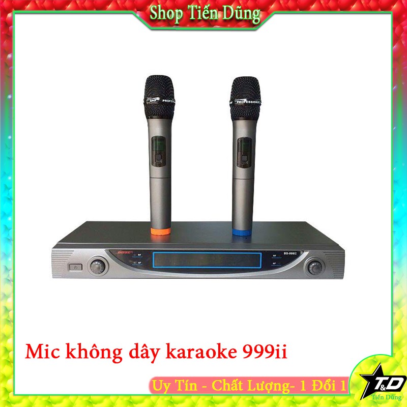 Mic karaoke 999ii dòng 2 Mic cầm tay thế hệ mới dùng cho gia đình hoặc phòng hát