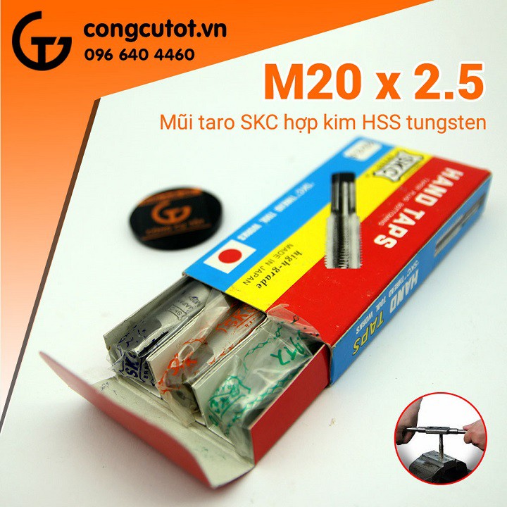 BỘ 3 MŨI TARO TAY SKC M20 X 2.5 NHẬT BẢN