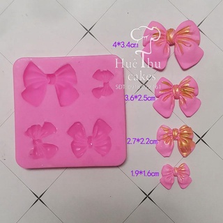 Khuôn silicon Chiếc Nơ làm bánh rau câu 4D