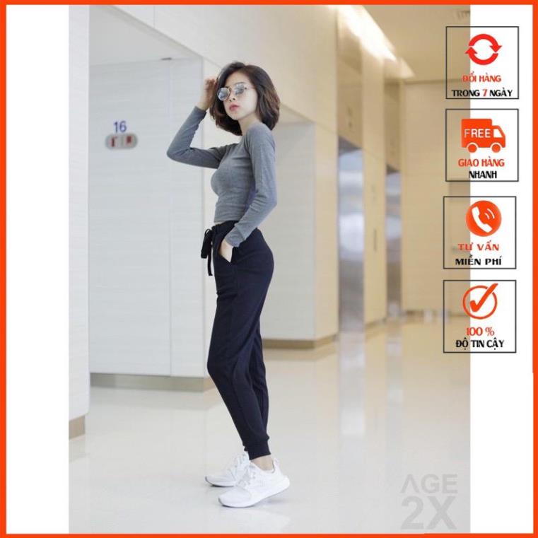 Quần Jogger Len Tăm bo gấu mùa đông ấm ,Quần len tăm phong cách thể thao mã xmtk55