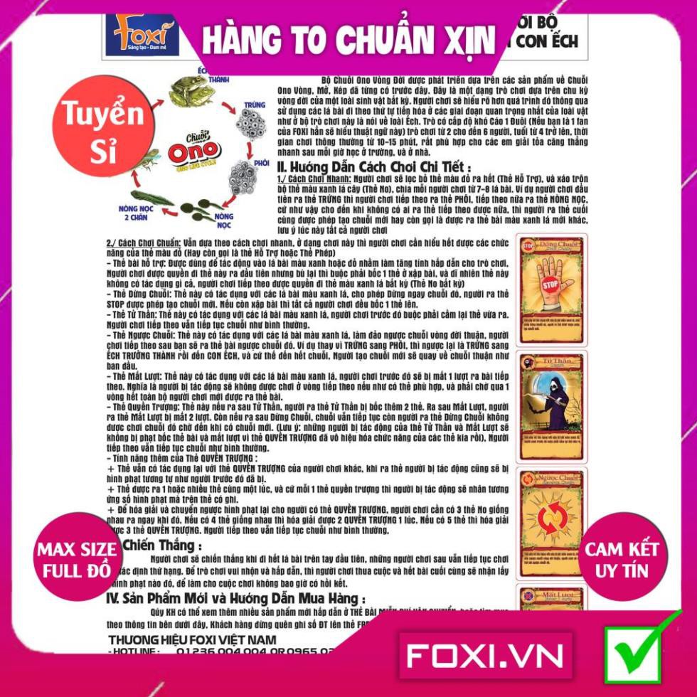 [FREESHIP HÀNG ĐẸP] Flashcard-Chuỗi Ono vòng đời Ếch Bướm Foxi-thẻ glenndoman và boardgame thông minh--siêu rẻ.