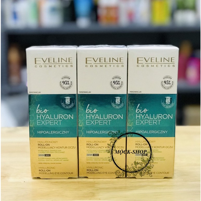 Thanh lăn mắt eveline bio hyaluron expert loại bỏ bọng mắt, nêp nhăn.