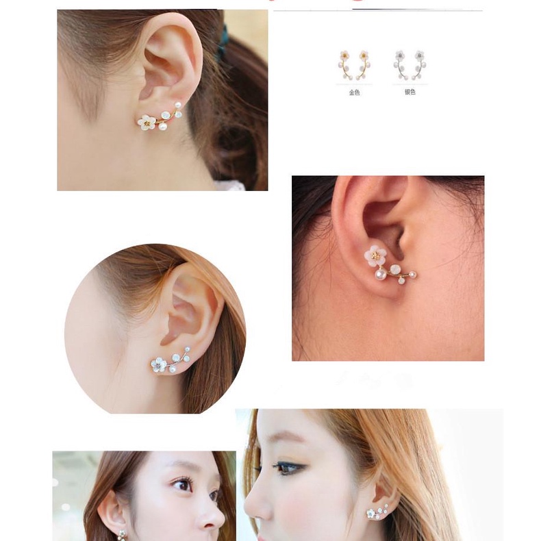 Bông Tai Dáng Dài Hình Hoa Đính Đá Pha Lê Thời Trang 2020 Cho Nữ