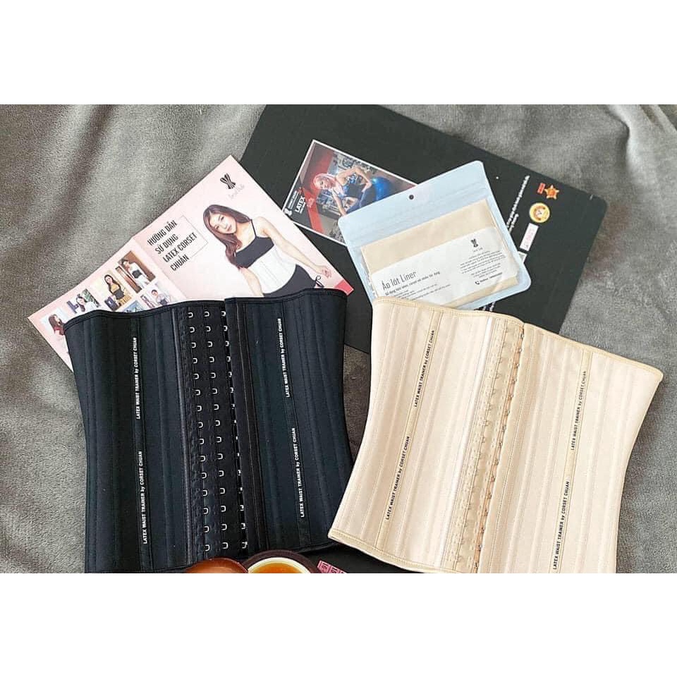 Đai Nịt Bụng Latex Corset Chuẩn Hi Lạp Mẫu Mới Cam Kết Chính Hãng Màu Đen - Tặng Áo Lót Mặc Trong | BigBuy360 - bigbuy360.vn