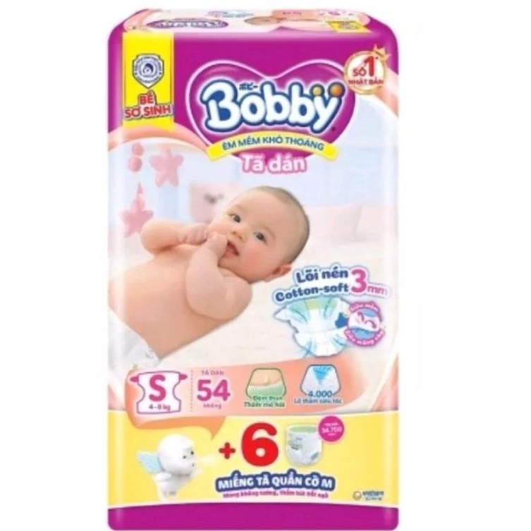 TẢ dán bobby  S54 (TẶNG 6 miếng ng  tả quần  size m)