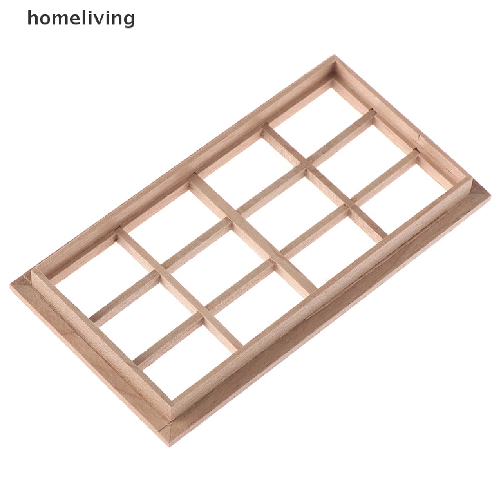Mô Hình Khung Cửa Sổ 12 Nấc Bằng Gỗ Tỉ Lệ 1: 12 Trang Trí Nhà Búp Bê