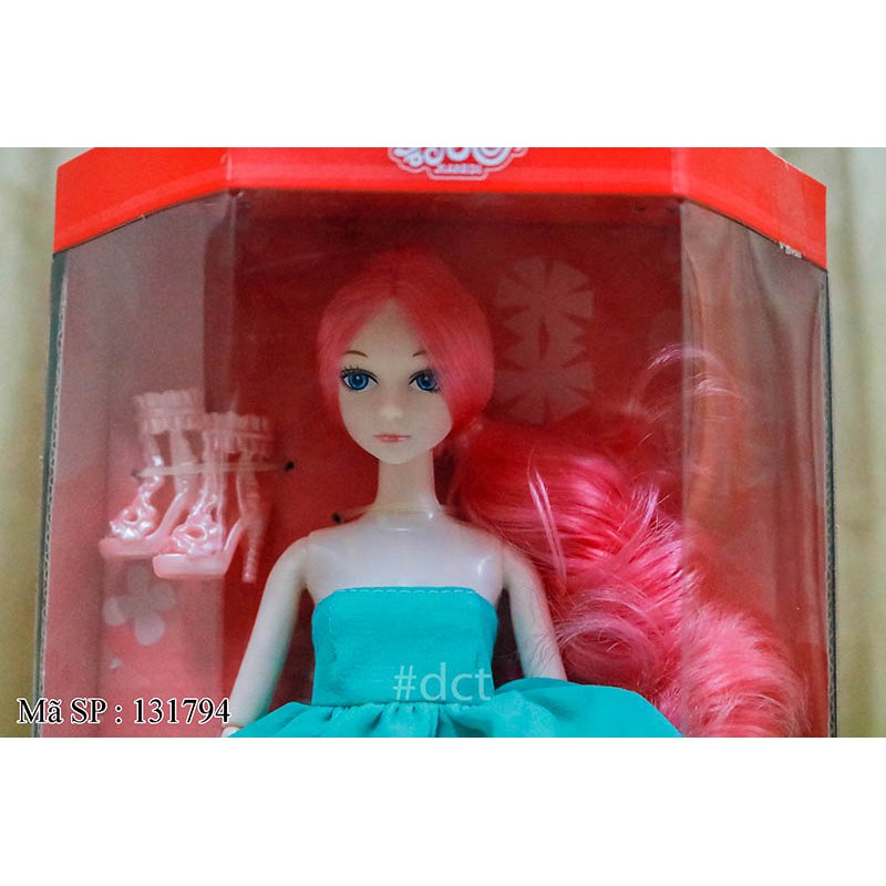 Búp bê khớp tóc đỏ kiểu Nhật váy ngắn 3 tầng JND1604
