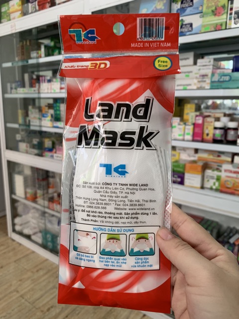 Khẩu trang landmask 4 lớp, 6 chiếc/túi (Vip đỏ) | BigBuy360 - bigbuy360.vn