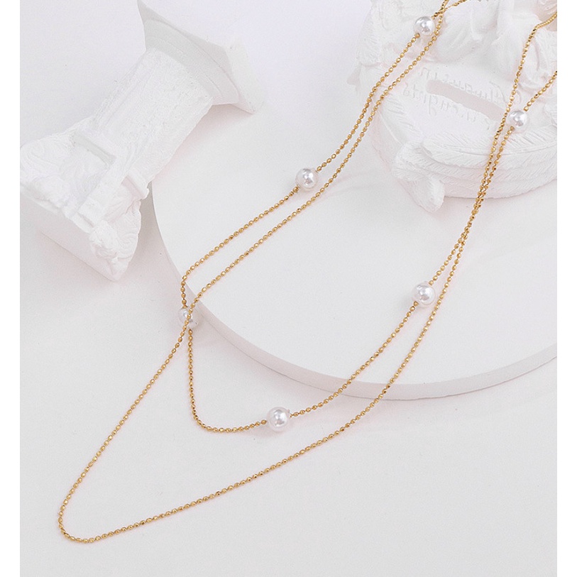 Dây Chuyền 2 Tầng Sang Trọng Titan Ko Đen TT 4198