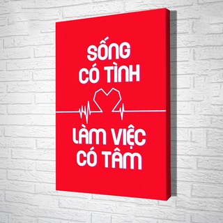 HCM Tranh Slogan tạo động lực treo tường văn phòng - Tranh Canvas treo tường tặng kèm đinh đa năng không cần khoan tường