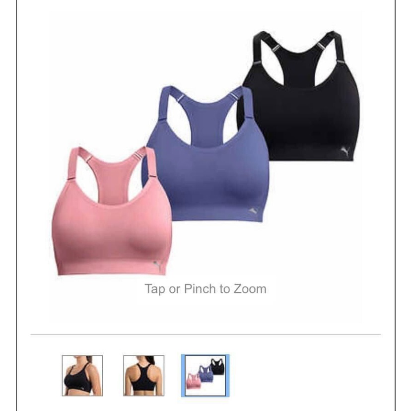 Set 3 ÁO BRA PUMA CHÍNH HÃNG - ÁO TẬP PUMA Chính Hãng chất thun co giãn ôm khít rất thoải mái