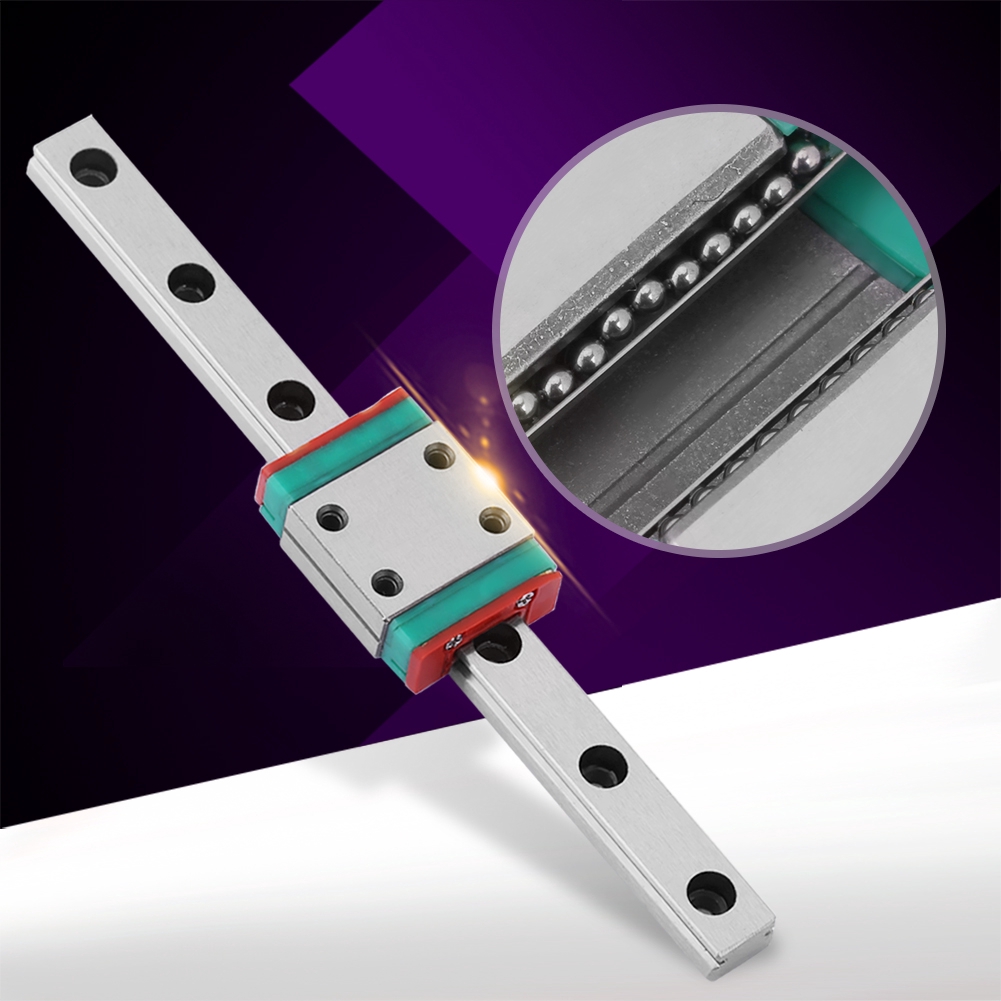 Thanh ray trượt vuông 100mm kèm con