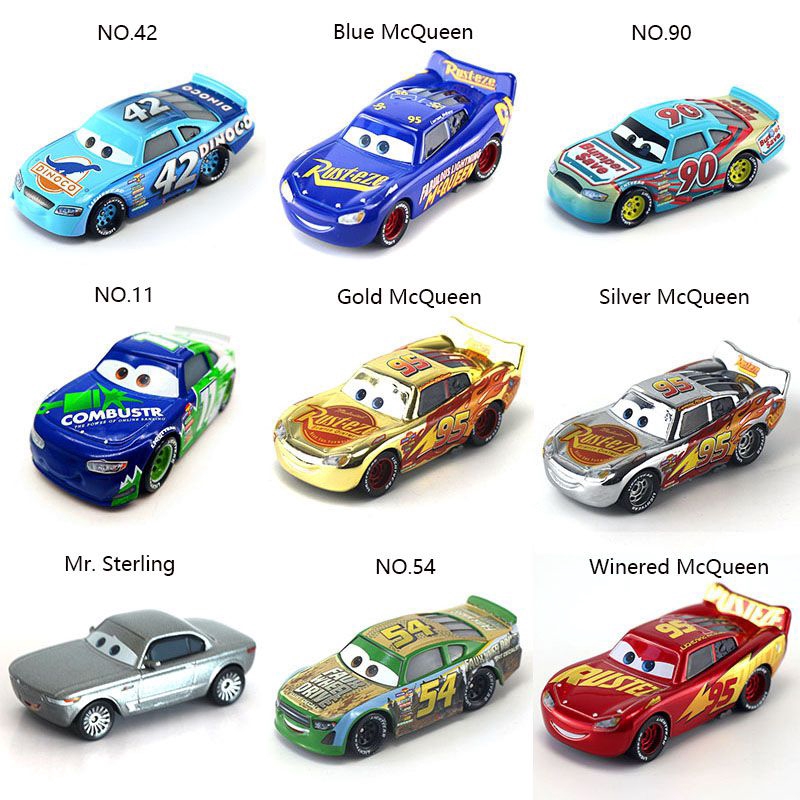 Mô Hình Xe Đua Trong Phim Hoạt Hình Disney McQueen King 3 Mater Jackson Storm Ramirez tỉ lệ 1: 55 sáng tạo