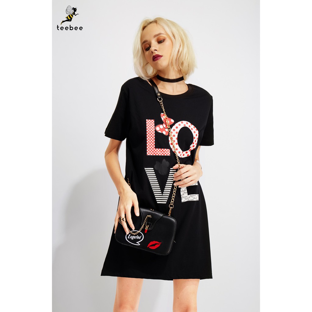 Đầm thun TeeBee Minnie With Love DTB014, phom suông FreeSize | Shopee Viêt Nam