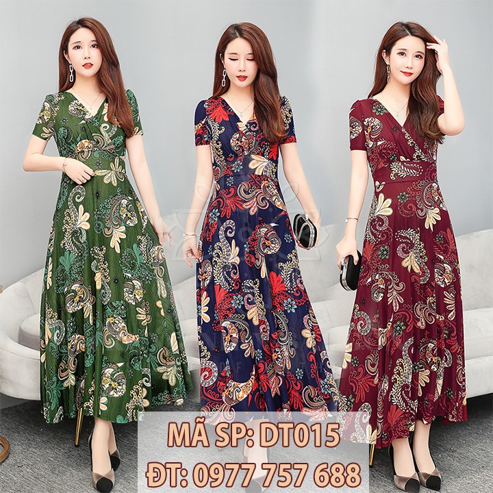 [CÓ SẴN] Đầm maxi dự tiệc đầm đi đám cưới dài sang trọng cho mẹ U40 u50 trung niên bigsize giá rẻ đẹp