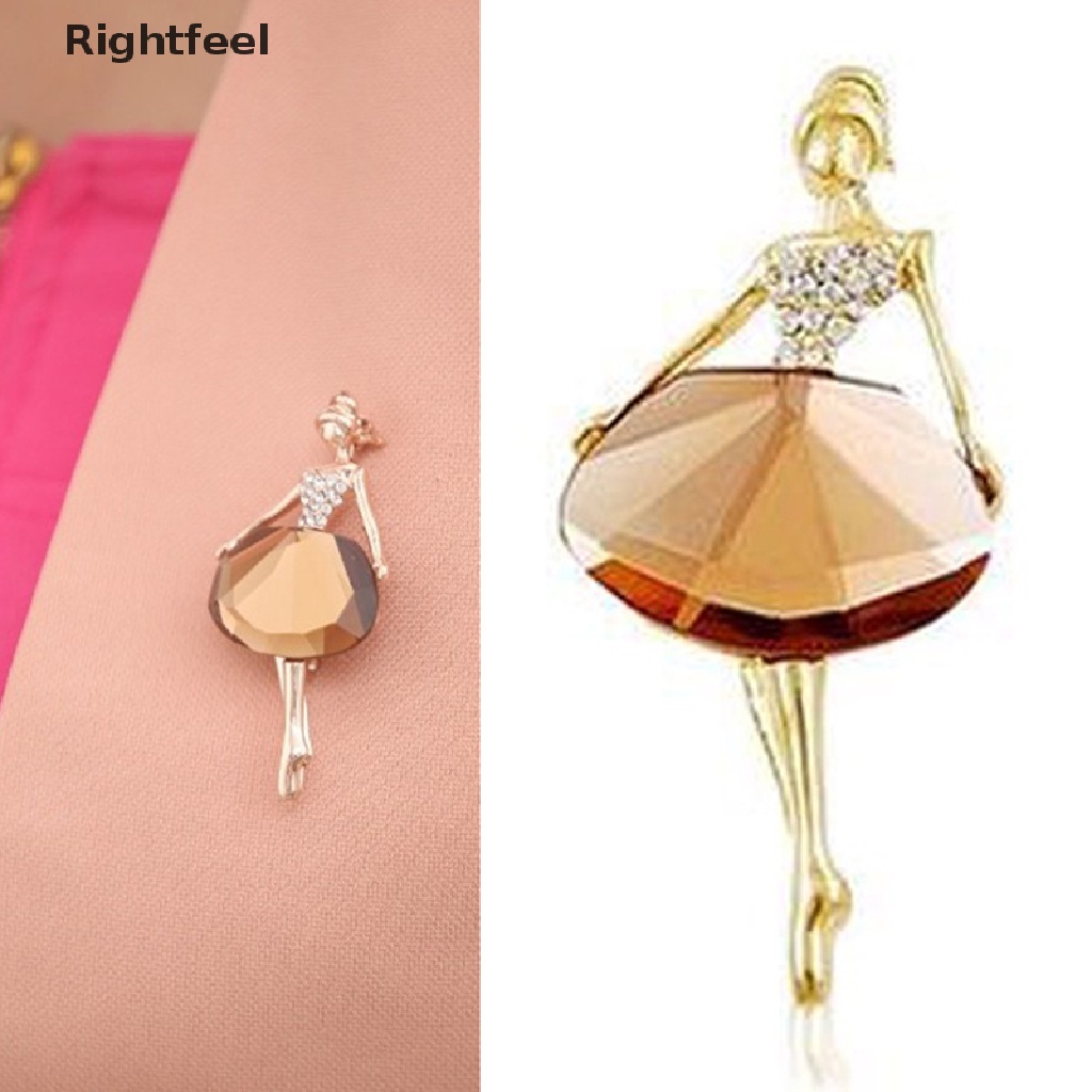 Ghim Cài Áo Hình Vũ Công Ballet Đính Pha Lê Lấp Lánh Thời Trang