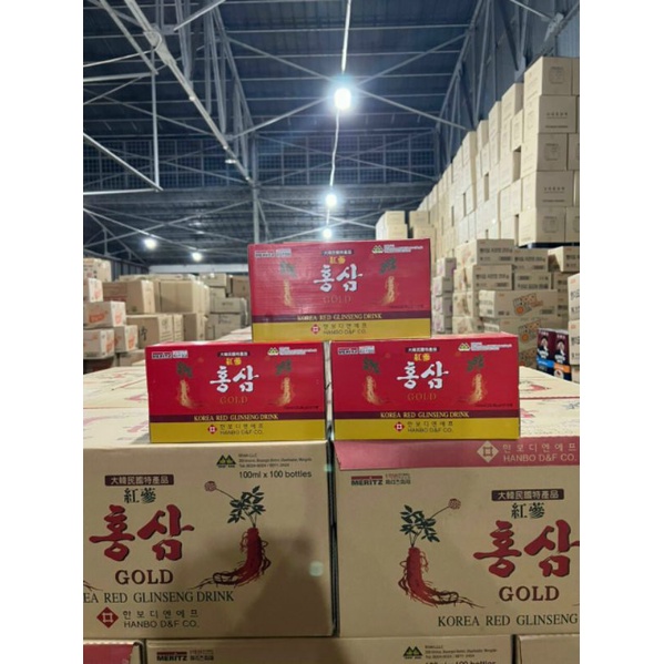 Nước Hồng Sâm Đông Trùng HANBO Hàn Quốc 10 chai × 100 ml / hộp