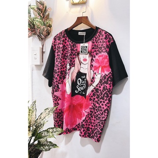 Áo thun thái unisex bigsize[da beo hồng KY35