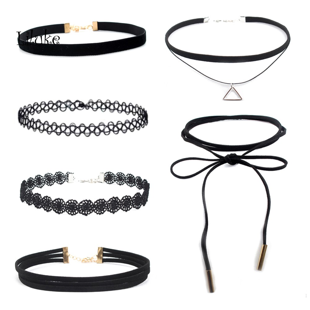 Set 6 Vòng Cổ Choker Thời Trang Cá Tính Cho Nữ