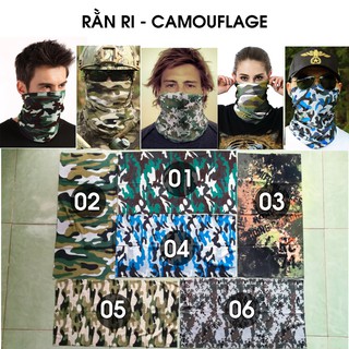khăn đa năng rằn ri khăn phượt camouflage quân đội màu camo